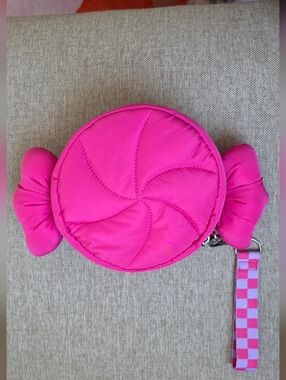 Bath & Body Works Candy Clutch Bag Pink Puffer Wristlet Cute Y2K
